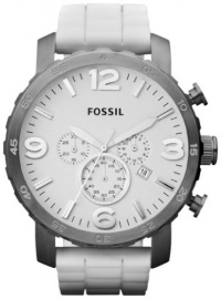 FOSSIL JR1427 Nate Chronograph Silicone Watch White