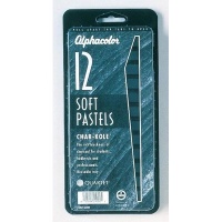 Quartet Alphacolor Soft Square Pastels, Char-Kole, 12 Pastels per Set (167007)