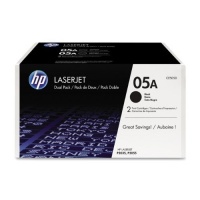 HP CE505D, HP05A Toner Cartridge, 2300 Page Yield, 2/BX, Black