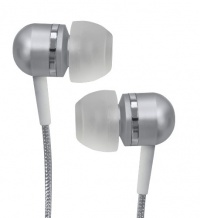 Coby CVEM79SVR Jammerz Platinum High-Performance Isolation Stereo Earphones, Silver