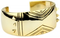 House of Harlow 1960 Gold-Plated Etched Spike Cuff Bracelet