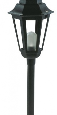 Paradise GL22768BK Low Voltage Cast Aluminum 10-Watt Halogen Savana Post Fixture, Black