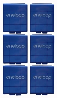 eneloop 166704298/6S Genuine AA/AAA Battery Storage Cases, 6 Pack