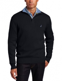 Nautica Men's Quarter-Zip Drop Sweater