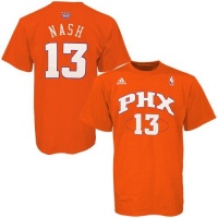 NBA adidas Phoenix Suns #13 Steve Nash Orange Net Player T-shirt