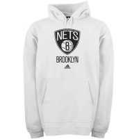 NBA adidas Brooklyn Nets Primary Logo Pullover Hoodie Sweatshirt - White