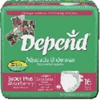 Depend Adjustable Underwear, Super Plus Absorbency, Large/Extra Large, 16ct