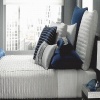 Hotel Collection Links Cobalt King Coverlet Silver 110 x 96