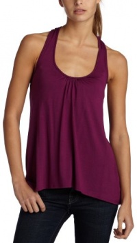 Ella Moss Women's Ruffle Racer Top, Wine, Large