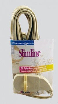 SlimLine 2239 Flat Plug Extension Cord, 2-Wire, Beige, 7-Foot