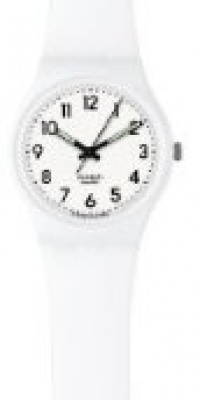 Swatch Women's GW151 Quartz Plastic White Dial Watch