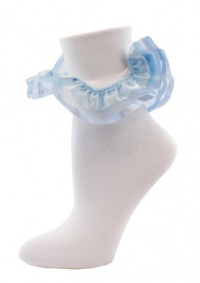 Frilly Felicia Girls Build A Sock In 7 Trim Colors Sock Trim Color: Aqua Sock Size: 4-5 1/2 (6 to 12 months)