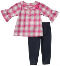 Carter's Baby Girls 3- 24 Months Plaid Tunic Pant Set (Pink 18 Months)