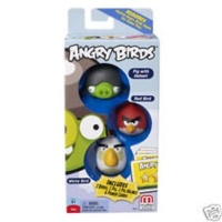 Angry Birds Red Bird, Gray Helmet Pig, White Bird Add-On, 3-Pack