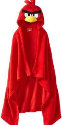 AME Sleepwear Boys 2-7 Red Angry Birds Hooded Wrap, Multi, One Size