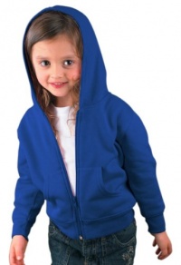 Rabbit Skins Toddler Hooded Full-Zip Sweatshirt. 3346 - 2T - Royal