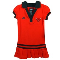 Chicago Bulls NBA Toddler Adidas Polo Dress (Red) 2T