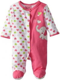 Carter's Watch the Wear Baby-Girls Newborn Elephant Heart Coverall, Pink, 0-3 Months