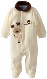 Carter's Watch the Wear Baby-Boys Newborn Moose Coverall, White, 0-3 Months