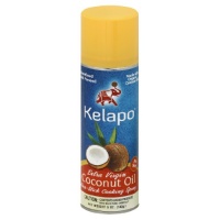 Kelapo Extra Virgin Coconut Oil, Cooking Spray, 5-Ounce Can