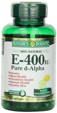 Nature's Bounty E-400 Iu Natural Pure D-alpha, 120 Softgels