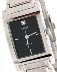 GUESS Women's Black Dial Diamond Marker Watch