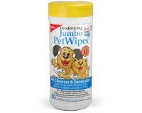 Petkin Jumbo Petwipes, 50-Count Pack (Pack of 4)