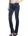 True Religion Women's Billy Super T-Stitch Low Rise Jean, Gridiron, 27