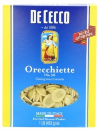 De Cecco Orecchiette, 16-Ounce Boxes (Pack of 5)