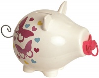 Salt&Pepper OINK! BABY GIRL W/ DUMMIE MONEY BOX