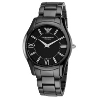 Emporio Armani Men's AR1440 CeramicSlim Black Dial Watch