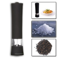 Cole & Mason Victoria Gourmet Electric Electronic Motorised Pepper Peppercorns Precision Mill Grinder Shaker 210mm Kitchen Utensil Gift (Black)