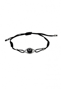 Effy Jewlery Prism Black & White Diamond Evil Eye Bracelet, .43 TCW