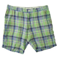 Polo Ralph Lauren Men's Slim Fit Beach Plaid Madras Short, 34, Green Plaid