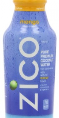 ZICO Pure Premium Coconut Water, Mango, 14 Ounce Bottles (Pack of 12)