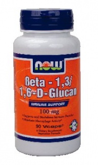 NOW Foods Beta 1,3/ 1,6-D-Glucan, 90 Capsules,100mg (Pack of 2)