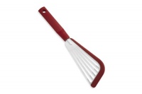 Kuhn Rikon SoftEdge Slotted 12-Inch Spatula, Red Edge and Handle