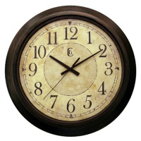 Geneva 14 Plastic Decorative Wall Clock, Brown