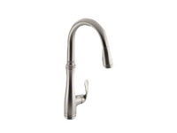 Kohler K-560-VS Bellera Pull-Down Kitchen Faucet, Vibrant Stainless Steel