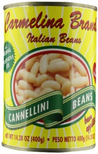 Carmelina Brands Italian Cannellini Beans, White Beans, 14.28 Ounce (Pack of 12)