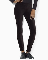 Add textural interest to any look with chic leggings crafted in comfortable stretch corduroy.