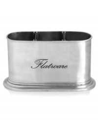 Add antique polish to the buffet table with Towle. A stainless steel flatware caddy for corralling up to 12 place settings is simply engraved to best-showcase the entertaining essentials.