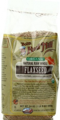 Bob's Red Mill Organic  Whole Flaxseed Brown, 24-Ounce Packages (Pack of 4)