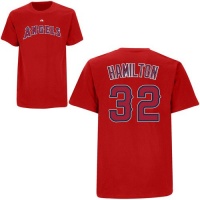 Josh Hamilton Los Angeles Angels of Anaheim Red Player Shirt by Majestic