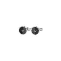 Emporio Armani Mens Sterling Silver Cuff Links