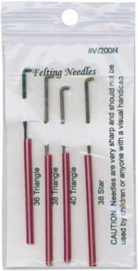 Wistyria Editions Felting Needles Assorted Points 4pc 36 38 40 Triangle 38 Star 4pc