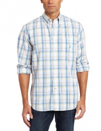 Nautica Men's Long Sleeve Poplin Medium Plaid Woven