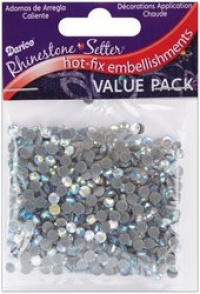 Darice Rhinestone Setter Hot-Fix Embellishments 4mm 750/Pkg: Iridescent Glass Stone