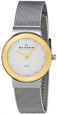 Skagen Women's 358SGSC Steel Collection Crystal Accented Mesh Stainless Steel Mirror Dial Watch