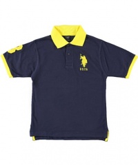 U.S. Polo Assn. Boys 2-7 Solid Polo With Contrasting Collar